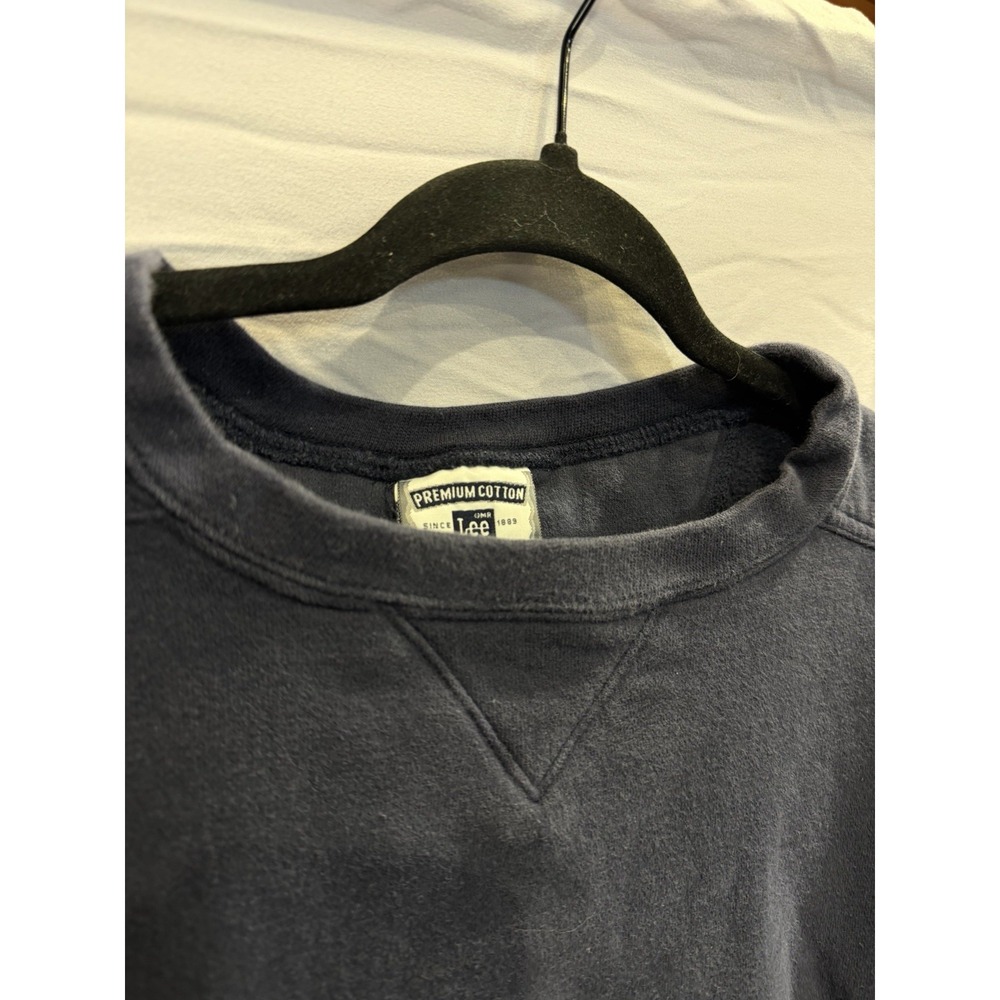 Vintage Y2K Lee Men's  Cotton  Pullover Sweatshirt Crew Neck 2XL Long Sleeve - Picture 3 of 4
